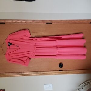 DKNY Women's Coral Tiered Midi Dress